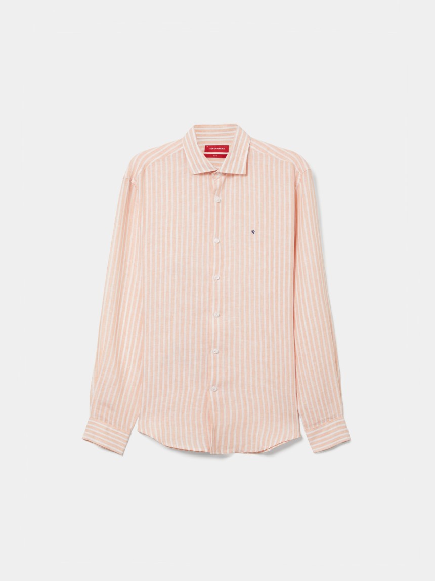 Camisa slim fit em linho