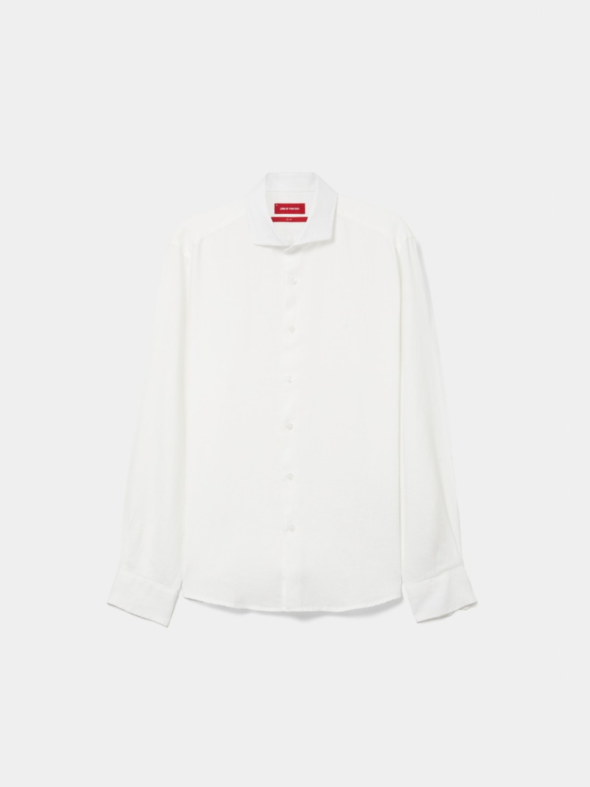 Camisa slim fit em linho