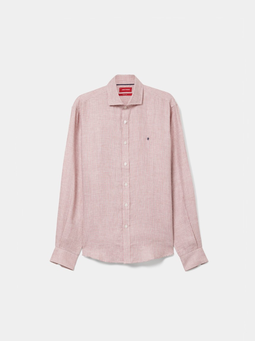 Camisa regular fit em linho