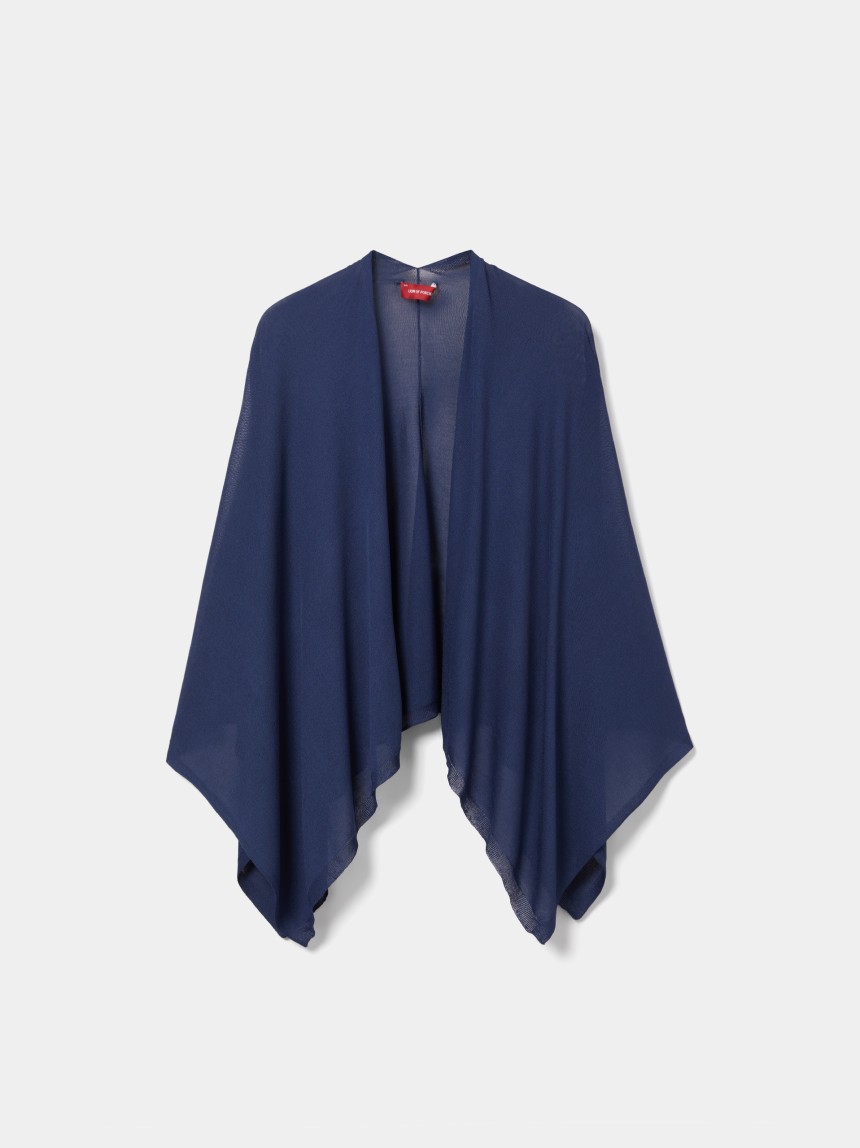 Asymmetric draped cardigan