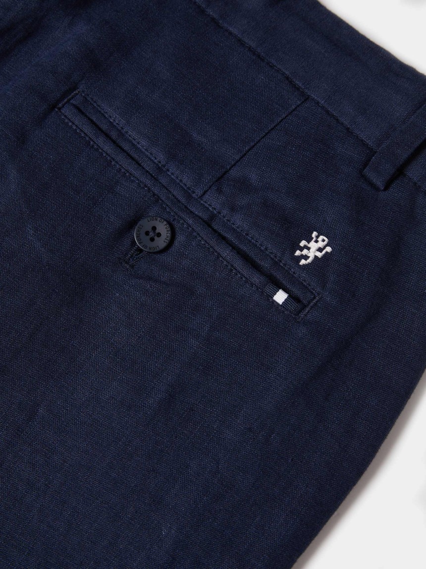 Cal�as chino regular fit em linho
