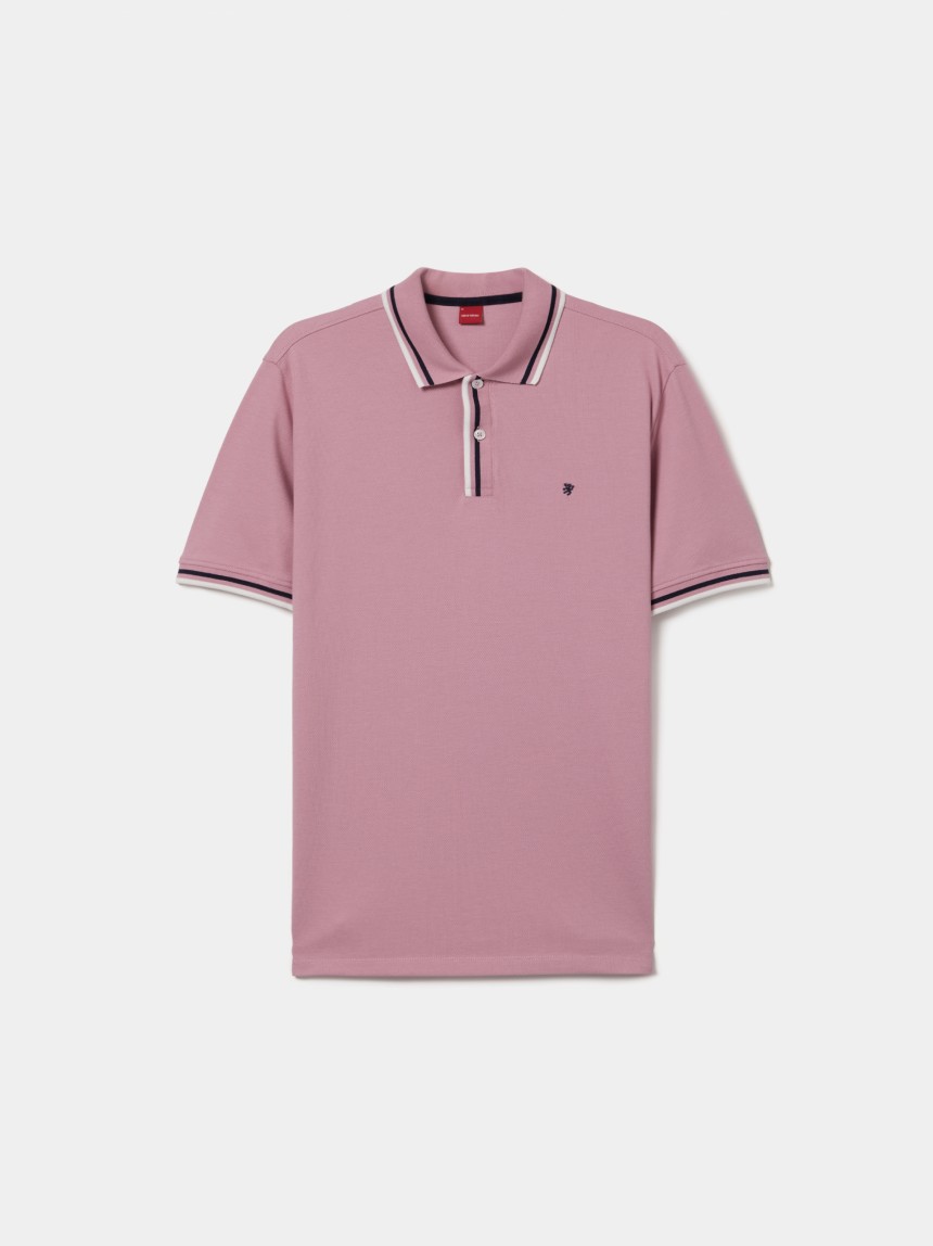 Polo regular fit em piqu�