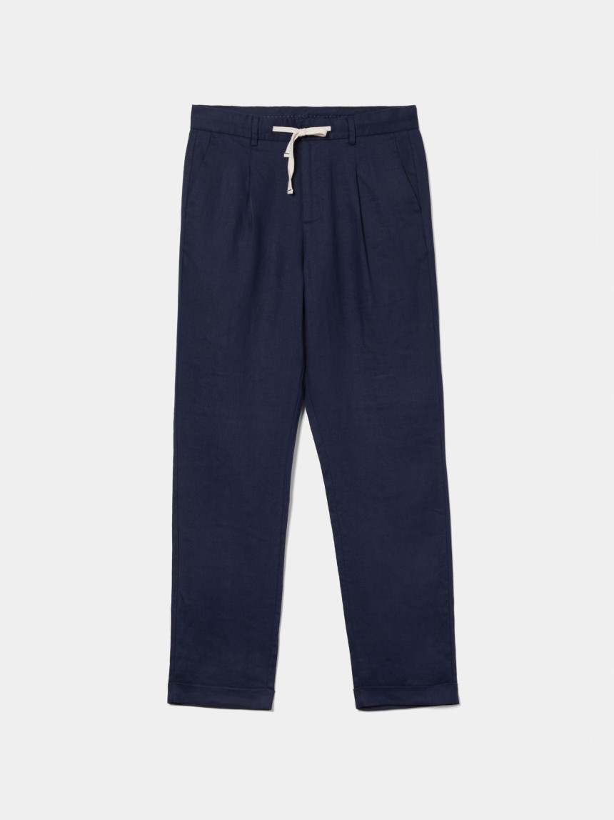 Cal�as chino regular fit em linho