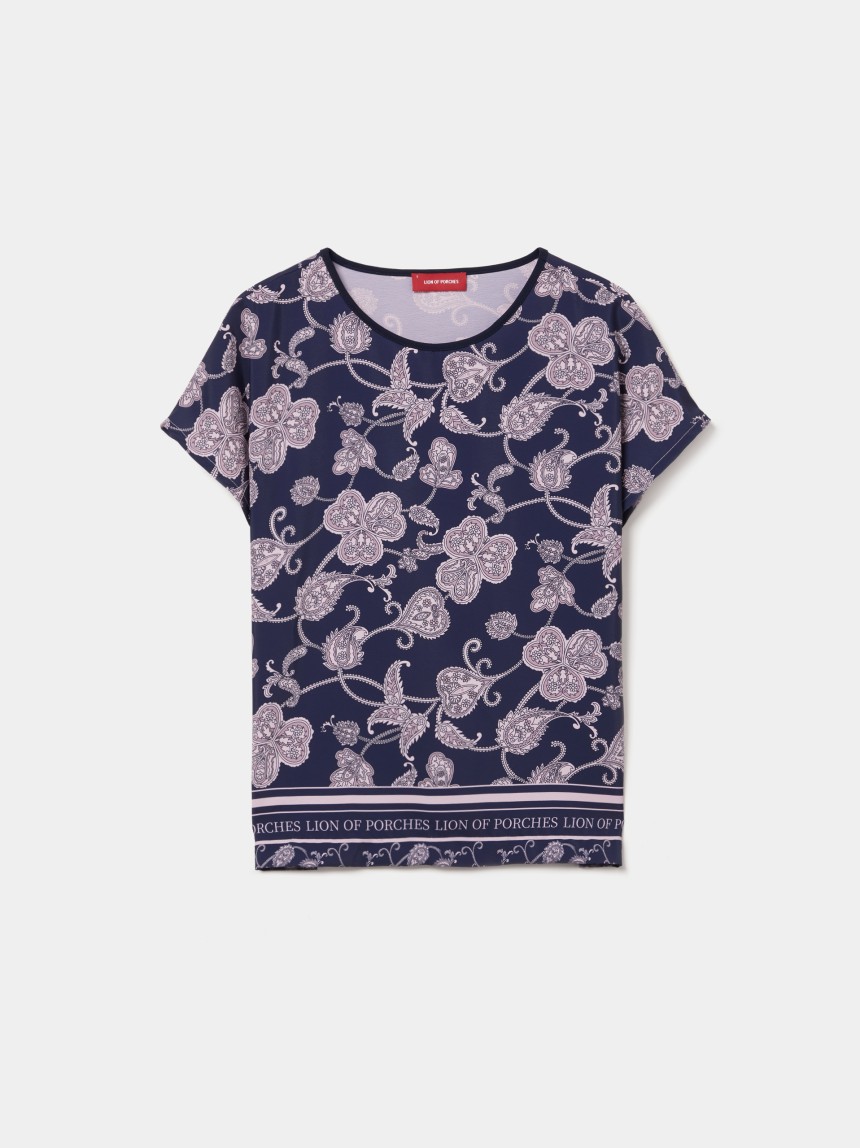 Blusa com padr�o floral