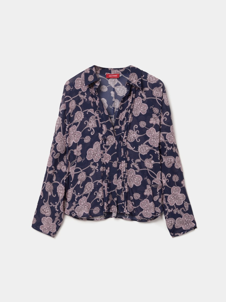 Blouse with floral pattern