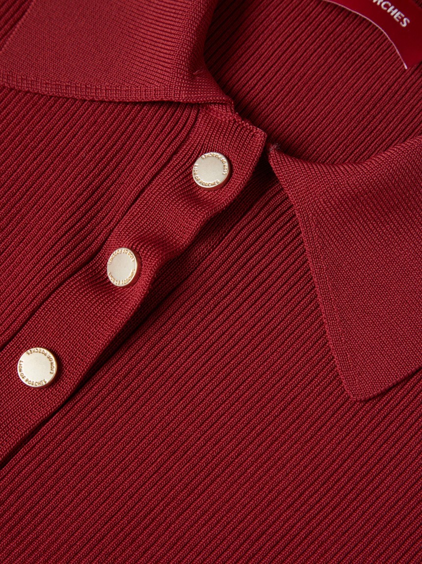 Polo de punto acanalado