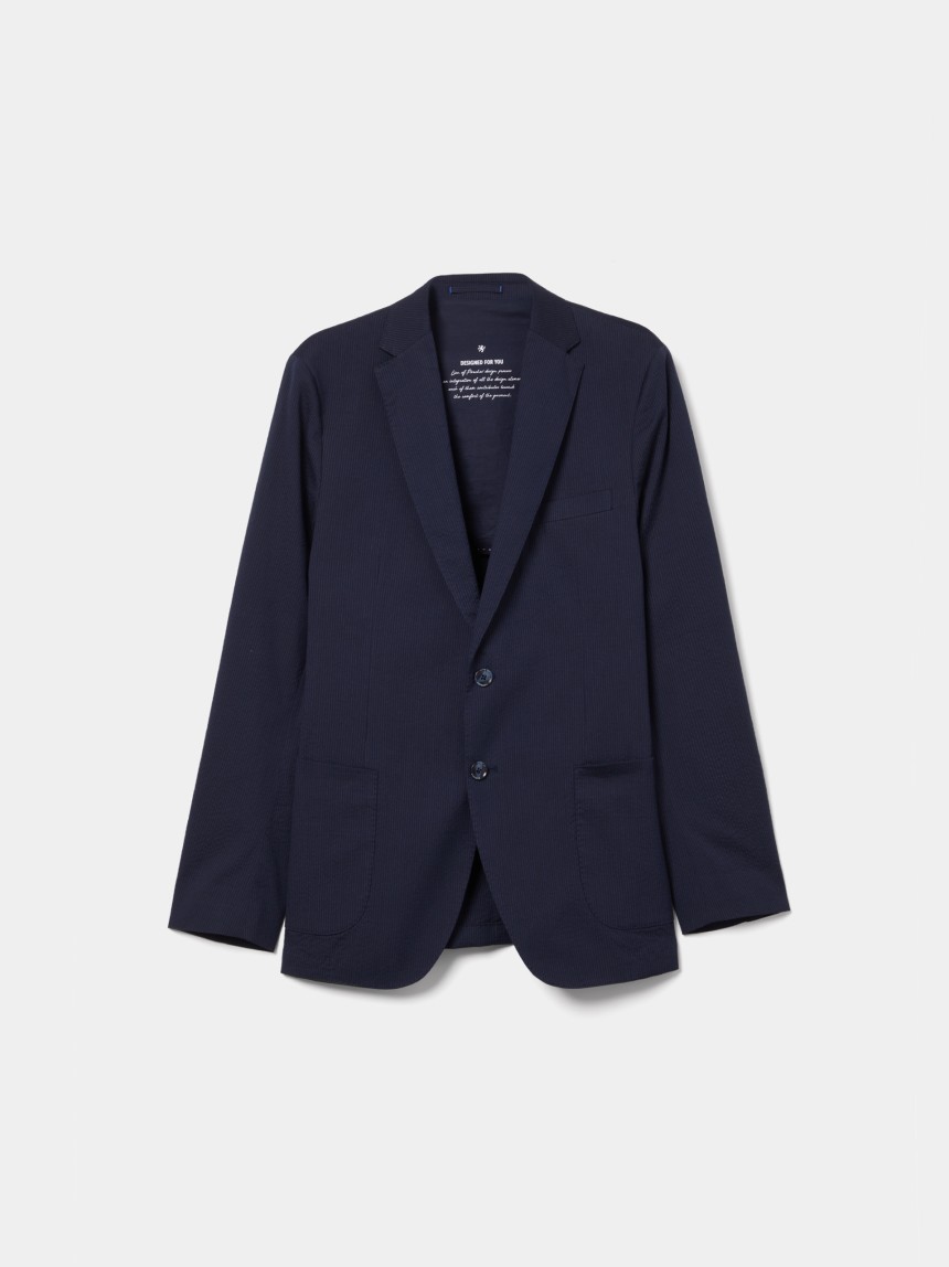 Blazer slim fit em algod�o
