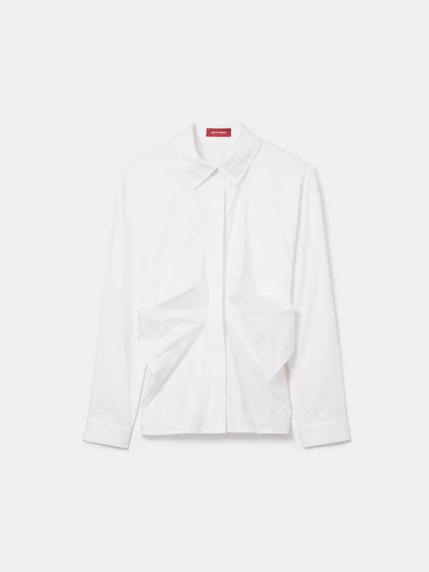 Shirt with twisted detail on the back