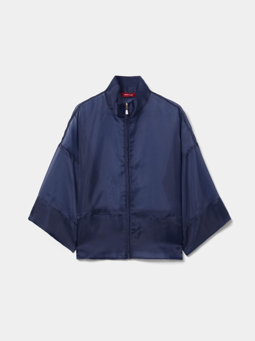 Loose-fit transparent jacket
