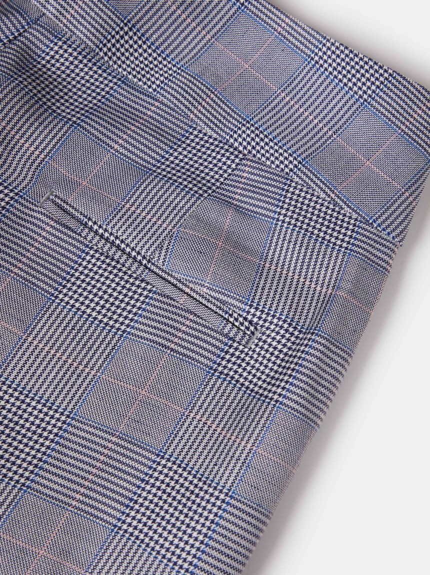 Checkered chino trousers