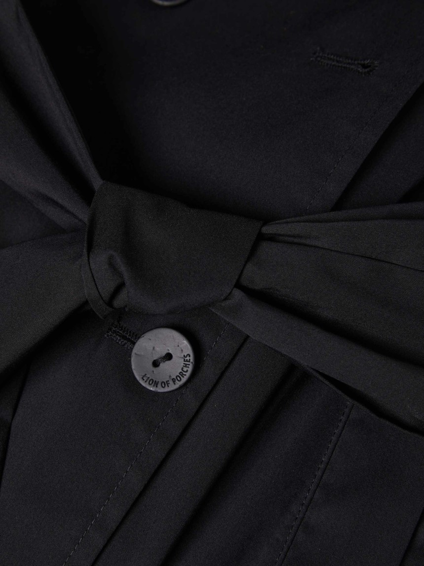 Vestido gabardine com cinto
