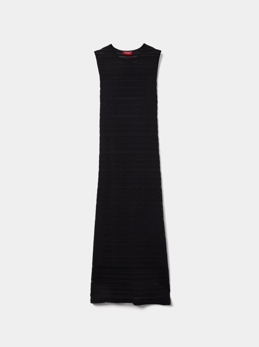 Vestido midi semitransparente