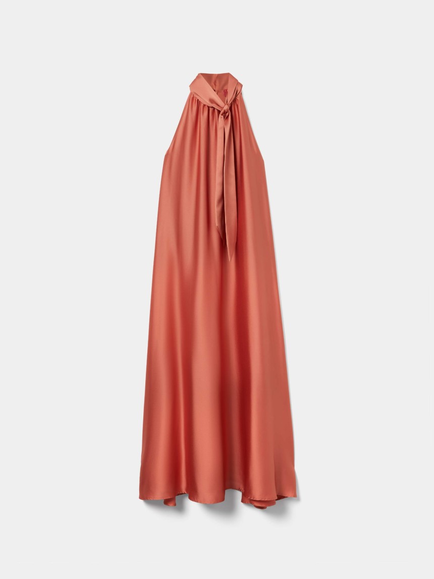 Flowy satin dress