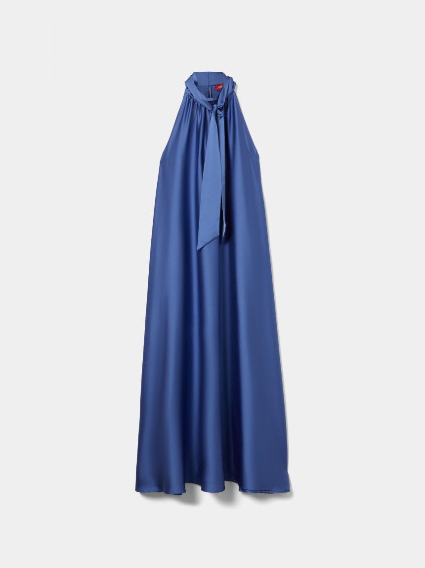 Flowy satin dress