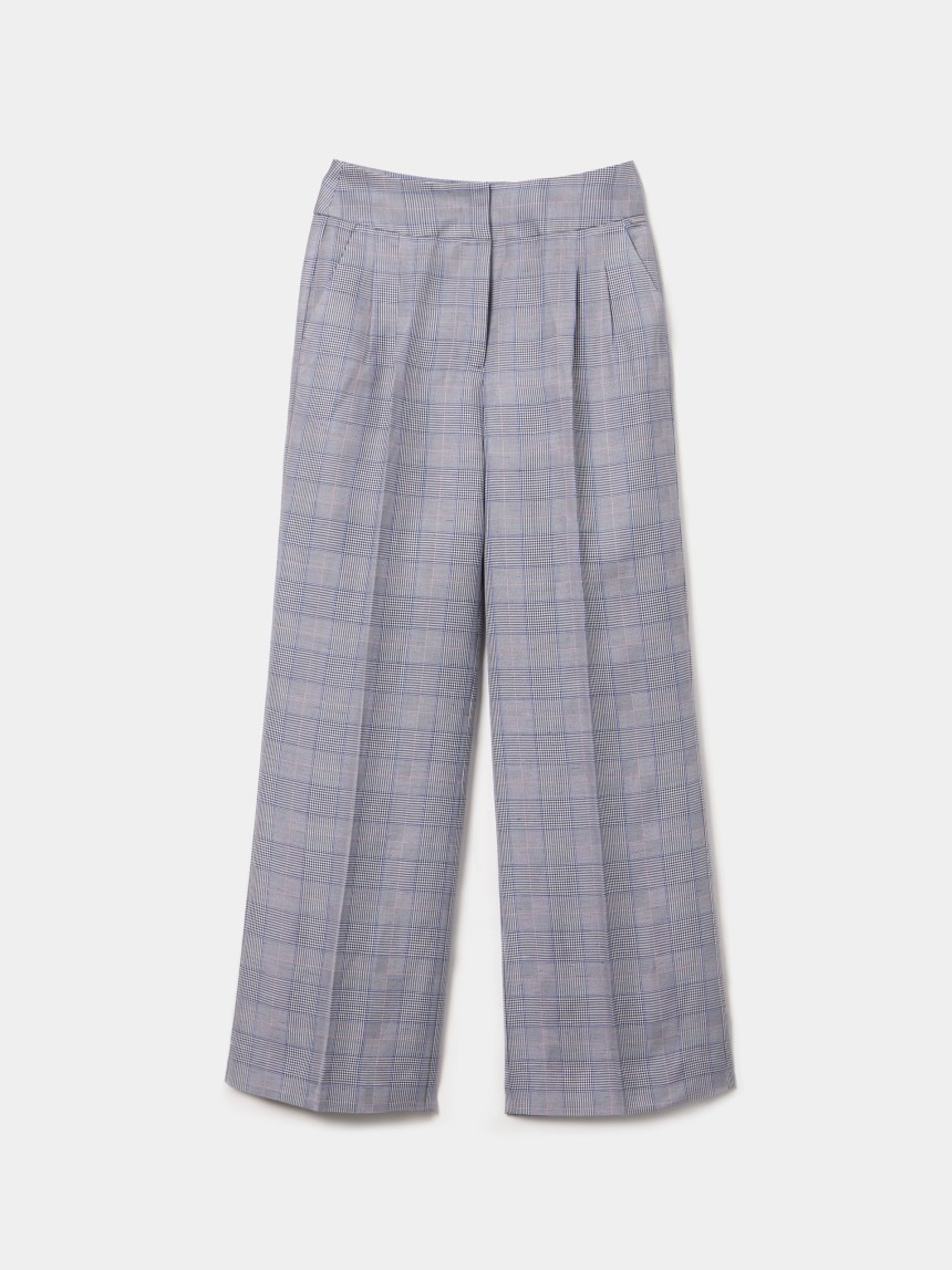 Checkered chino trousers
