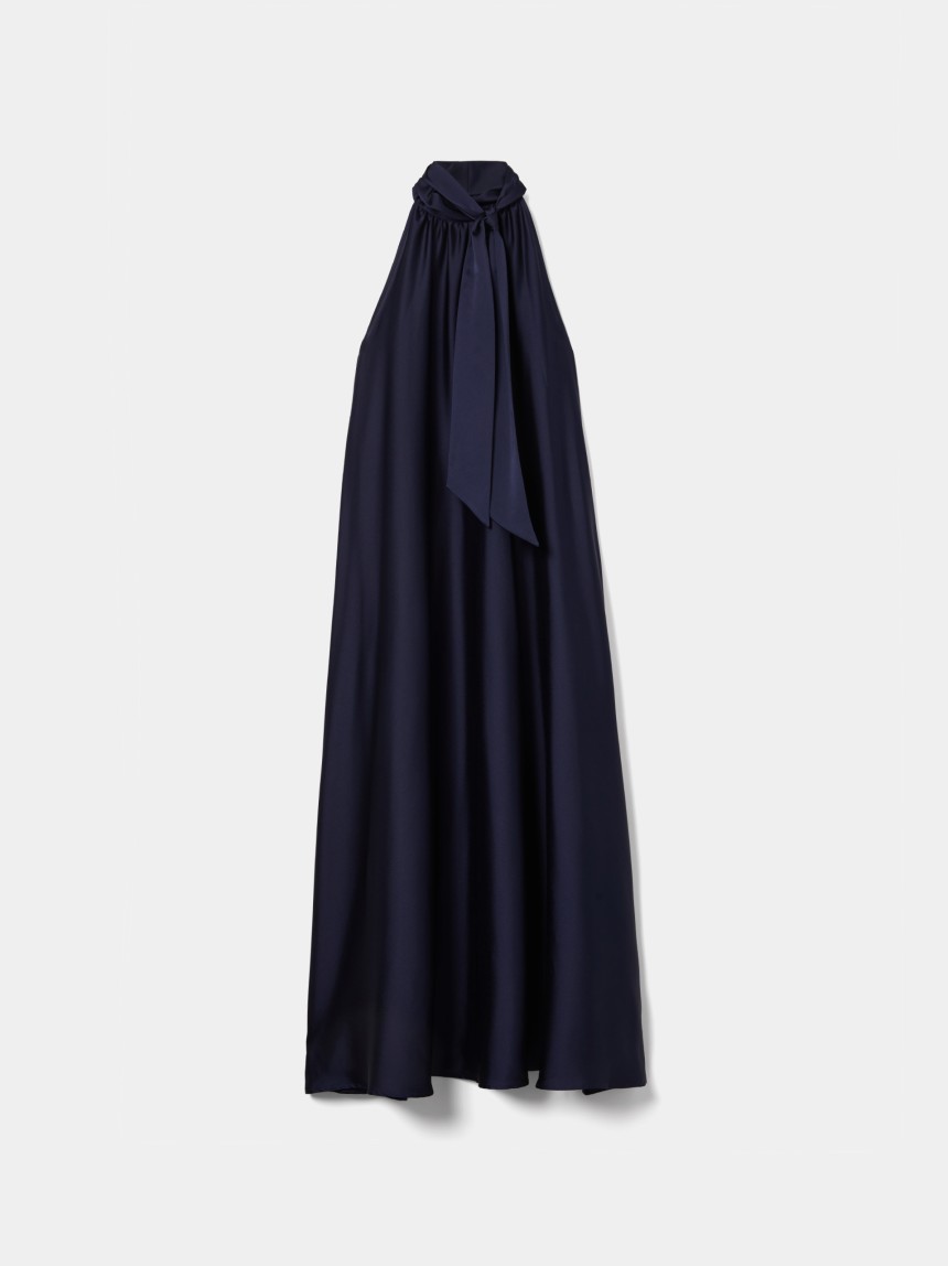 Flowy satin dress
