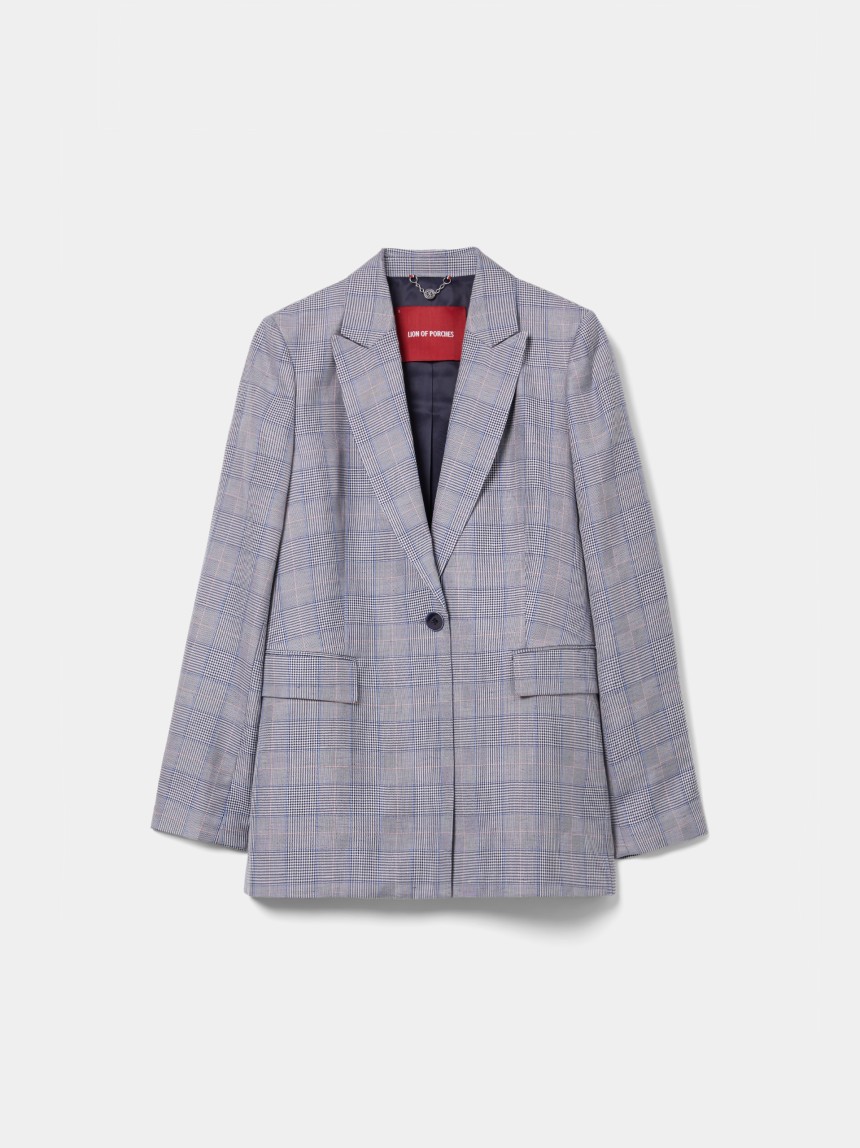 Check-pattern blazer