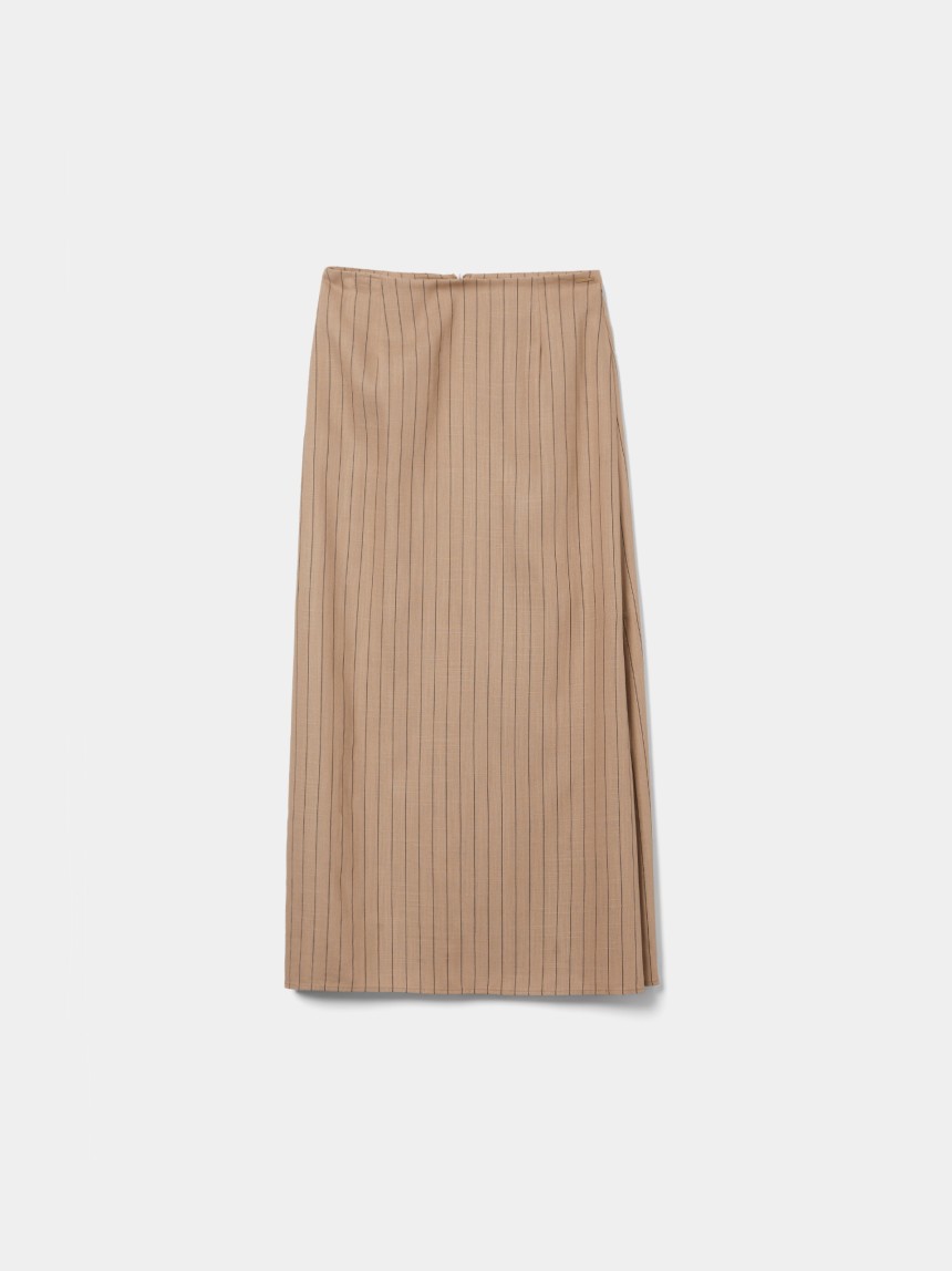 Saia midi com riscas