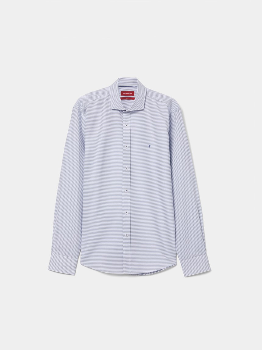 Camisa slim fit �s riscas
