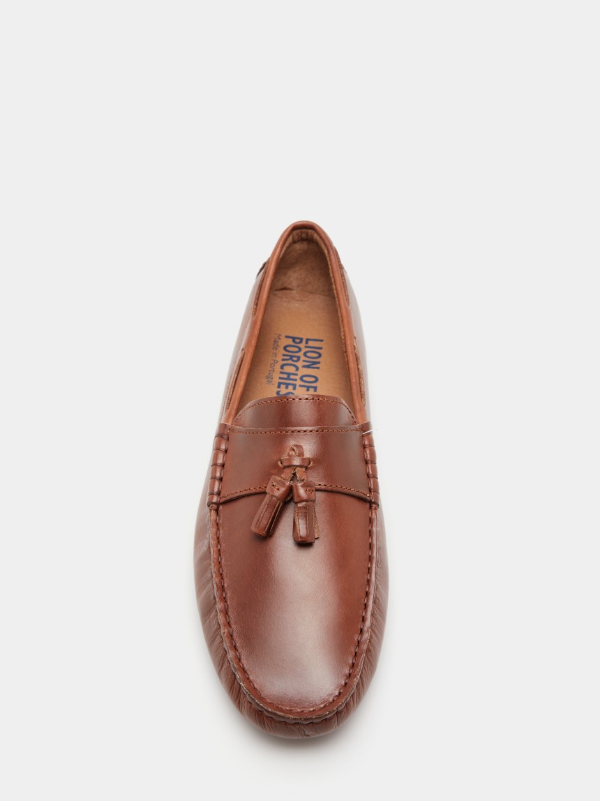 Mocassins em pele