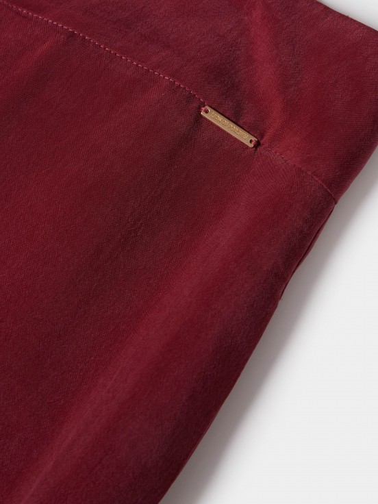 Cupro wide leg pants