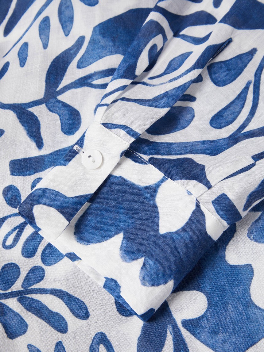 Printed ramie shirt