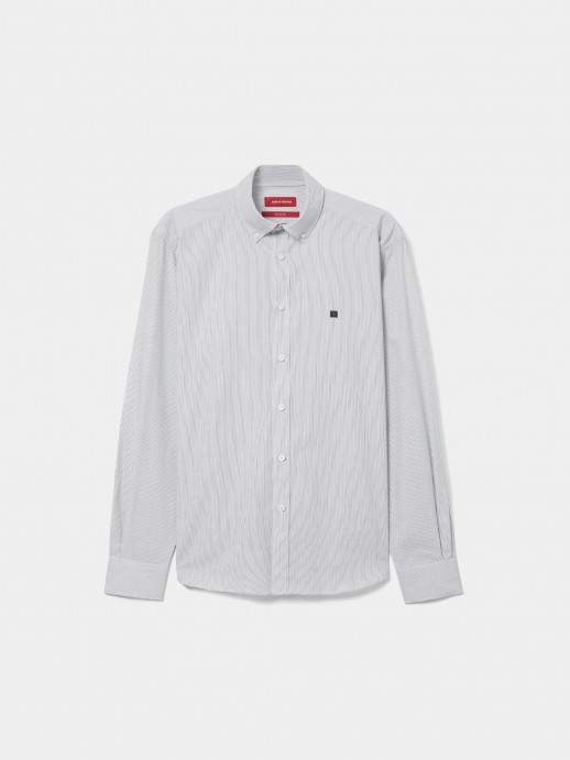 Camisa s riscas regular fit