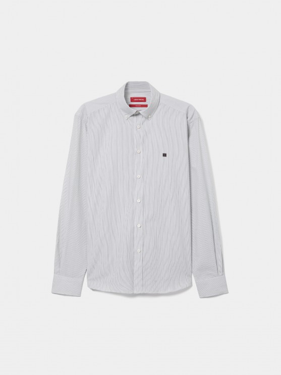 Camisa s riscas regular fit