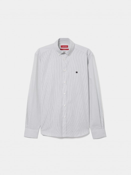 Camisa s riscas regular fit