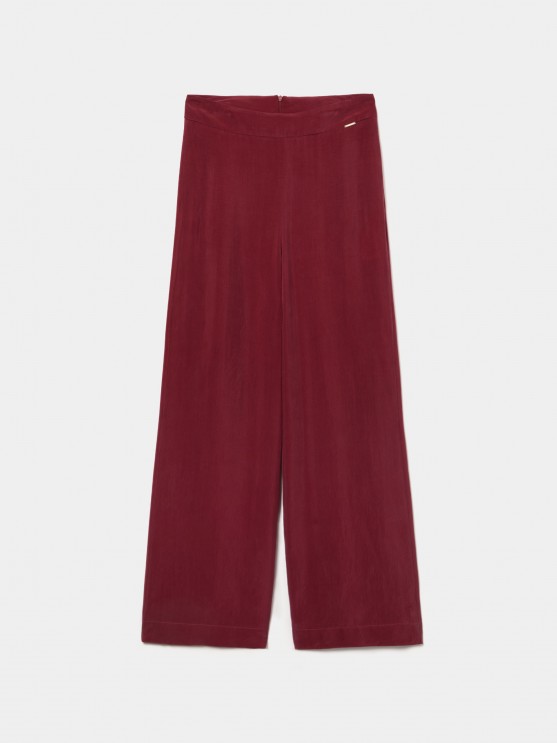 Pantalones anchos de cupro