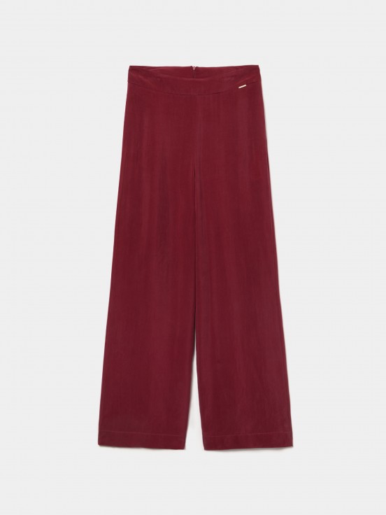 Cupro wide leg pants