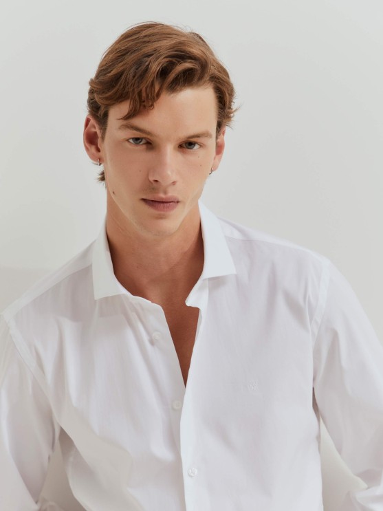 Camisa slim fit de algodo
