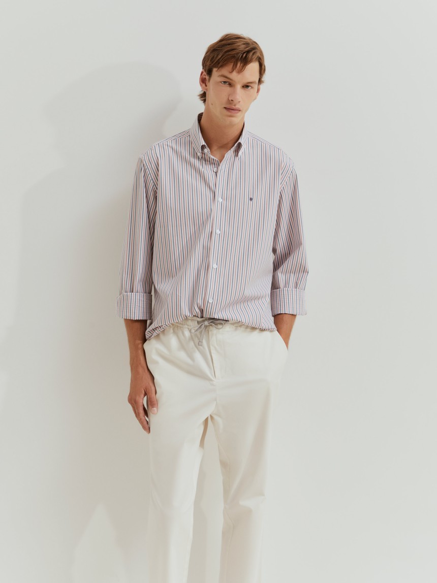 Camisa regular fit �s riscas