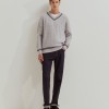 Pullover de malha entrançada com lã Pullover de malha entrançada