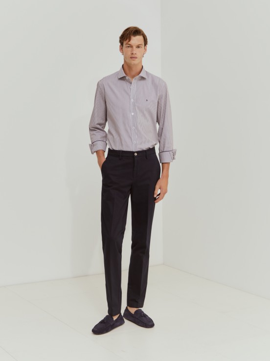 Camisa slim fit s riscas