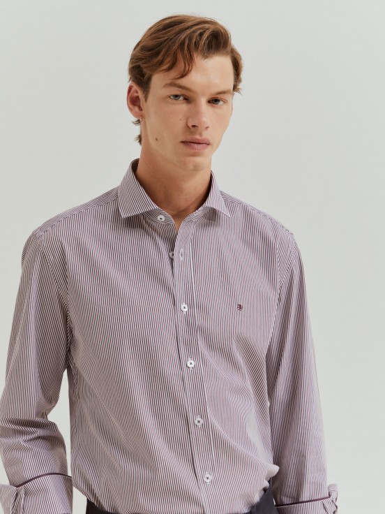 Camisa slim fit s riscas