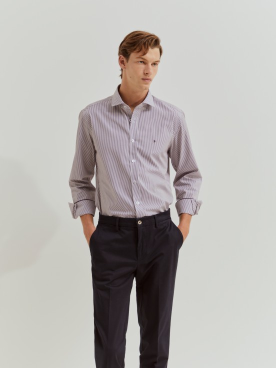 Camisa slim fit s riscas