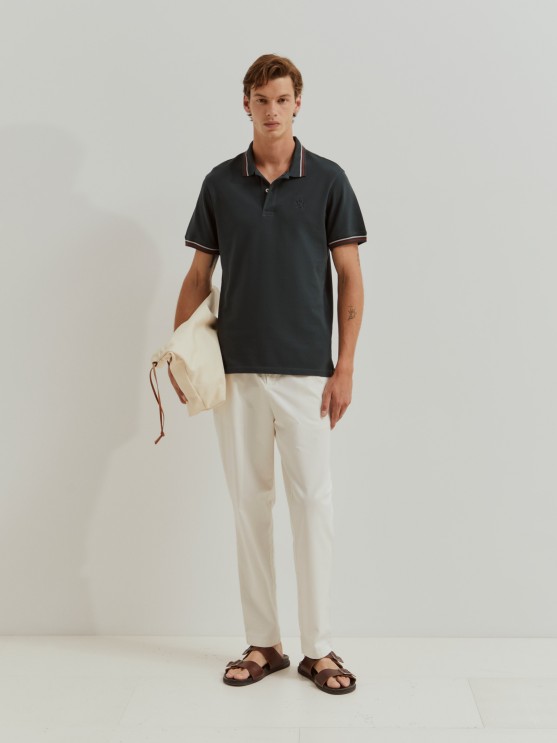 Polo de piqu de corte entallado