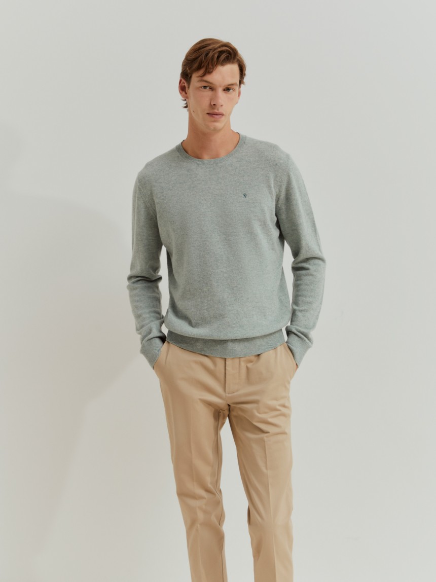 Camisola em l� e caxemira