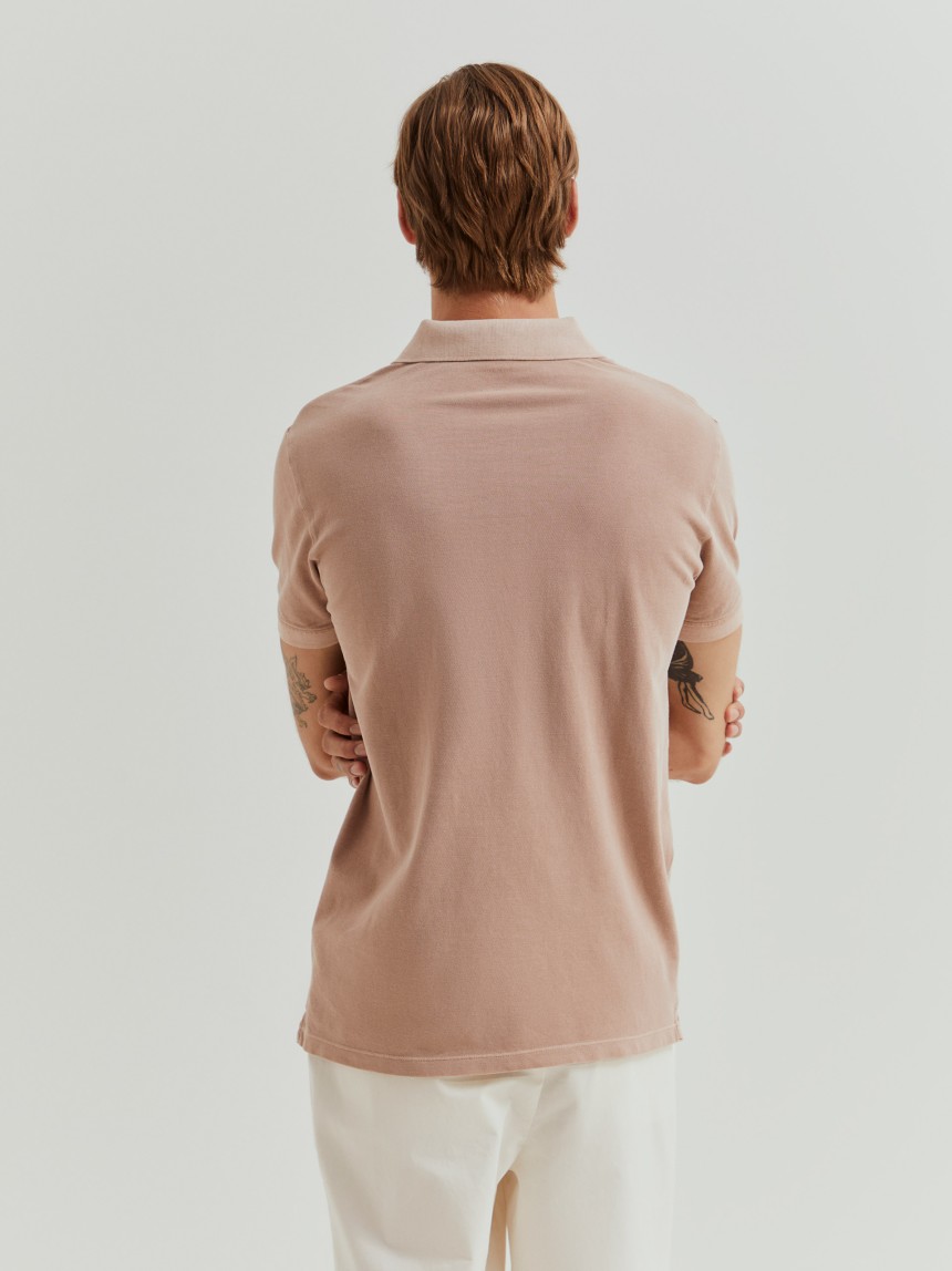 Polo slim fit garment dye
