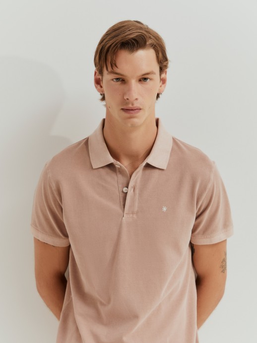 Polo slim fit garment dye