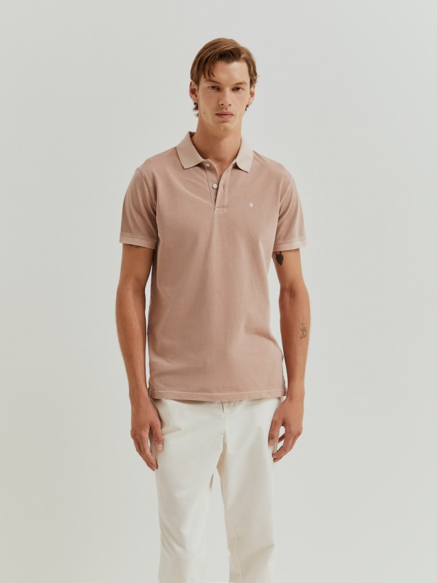 Polo slim fit garment dye