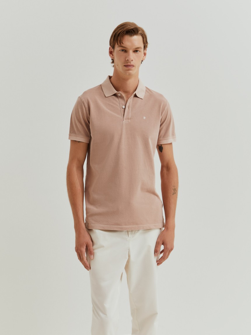 Polo slim fit garment dye