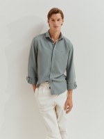 Slim fit shirt in lyocell and linen
