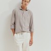 Slim fit shirt in lyocell and linen
