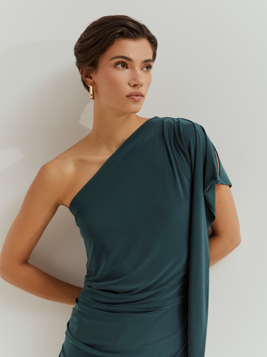 Vestido comprido de malha