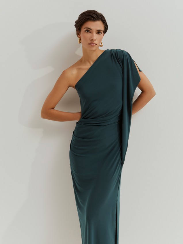 Vestido comprido de malha