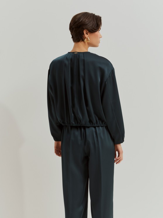 Bluso bomber acetinado