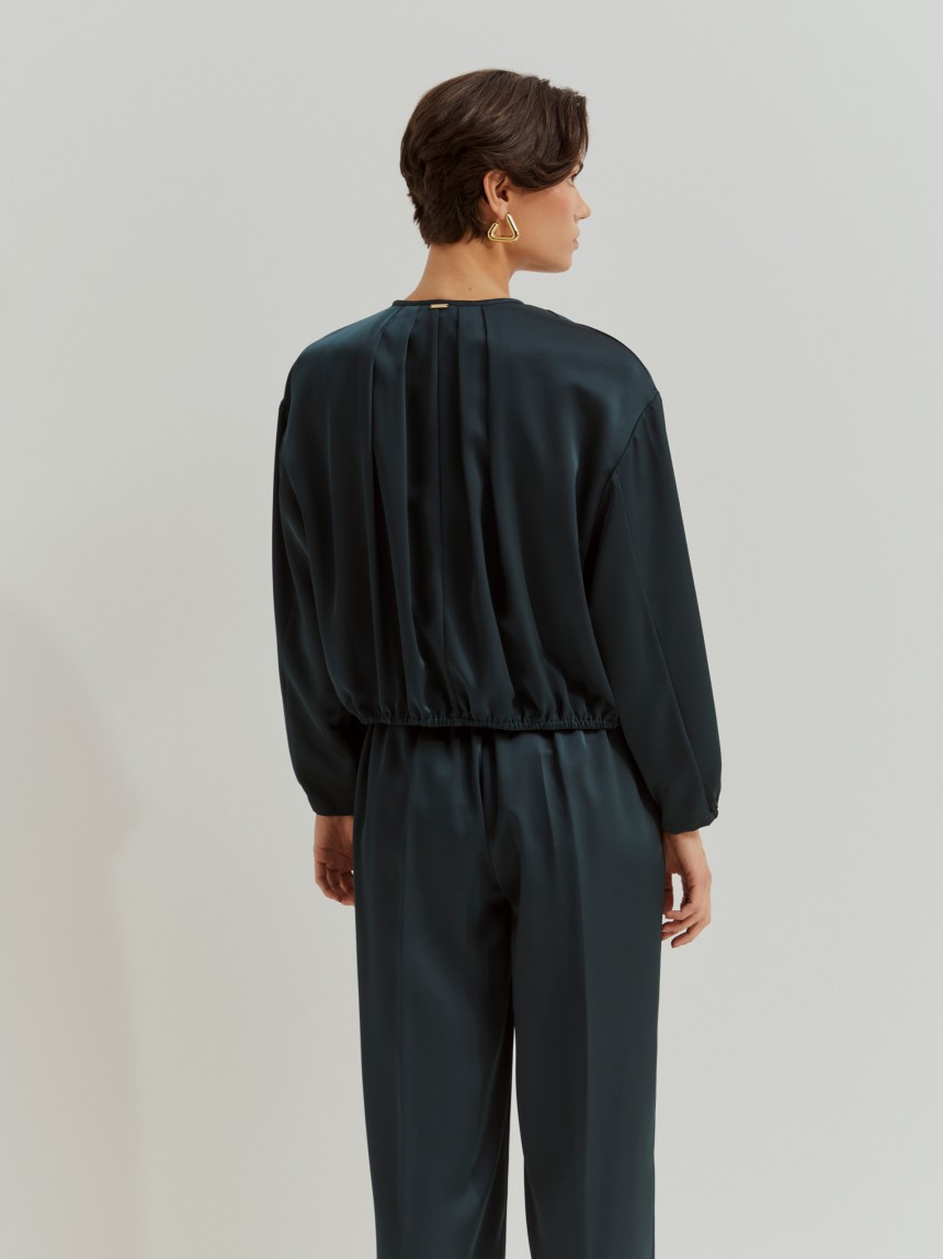 Chaqueta bomber satinada