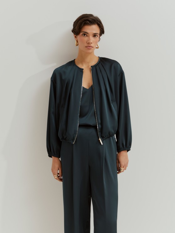Bluso bomber acetinado